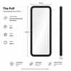 The Artment Unbreakable Black Square Puff Floor Mirror (160 x 50) cm