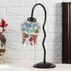 Multicolor Mosaic Glass Zig Zag Curvy Table lamp with Iron Base (EN09)