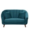 Nilo Velvet 2 Seater Sofa Teal in Blue Colour