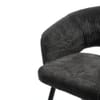 Iron Fabric Dining Chair in Grey Colour
