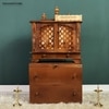 D'Dass Multi Color Mdf and Sheesham Wooden Temple With Cabinet For Pooja