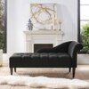 Ainara Fabric Chaise Lounger in Black Colour