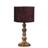 Devansh Brown Jute   Table Lamp With  Wood Natural Base (7X7X15.5 Inches)-17