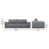 Riyab 3 Seater Pull Out Sofa cum Bed  in Grey Colour