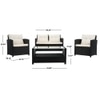Aspen  Outdoor Set in Black Colour (1 Table & 3 Chairs)