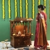 D'Dass Honey Finish Solid Sheesham Wooden Temple For Pooja