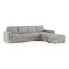 Apollo Compact Sofa (Colour : Vapour Grey, Cushion : Hard, Back Type : Regular, Seating Capacity : Right Aligned 3 Seater + Right Aligned Chaise)