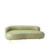Luxelounge Wood 3 Seater With Upholstery Non Storage Sofa In Green Colour