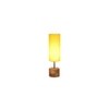 Teagan Yellow cotton & solid wood table lamp