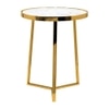 Metalsmith Marble Side Table in Gold Finish