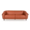 Zenith 3 Seater Leather Sole in Warm Brown Colour