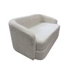 Elegantensemble Wood 2 Seater With Upholstery Non Storage Sofa In Grey Colour