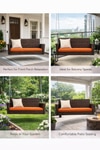 Carry Bird Wicker Patio Furniture Outdoor Balcony Swings In Brown And Orange Colour