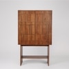 Rushden Solid Wood Bar Cabinet in Brown Colour