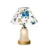 Devansh Conical Multi Cotton Shade Lamp With Wood & Mosaic Glass Base For Decoration/Office/Home/Gifting/Study For Decoration/Office/Home/Gifting/Study -(10X10X14.5) Inches -A