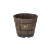 VegTrug Wooden Barrel Planters 37cm Burnt Oak
