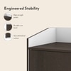 Hayes 18 Pair Shoe Rack In Dark wenge Finish