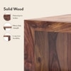 Euler's Solid Wood Side Table in Teak Finish