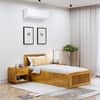 Hexa Engineered Wood Modern Single Bed With Headboard With Storage In Giant Wood