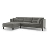 Lewis Sectional Sofa (Colour : Ash Grey Velvet, Cushion : Hard, Seater : Left Aligned 3 Seater + Left Aligned Chaise)