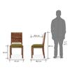 Oribi Solid Wood Dining Chair Set Of 2 In Teak Finish