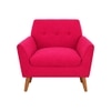 Thomas Boucle Fabric Arm Chair in Red Colour