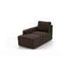 Apollo Compact Sofa (Colour : Chocolate, Cushion : Soft, Seating Capacity : Left Aligned 3 Seater + Left Aligned Chaise + Ottoman)