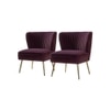 Crimson Accent Chair in Purple Colour