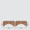 Tallado Solid Wood Carved Coffee Table With Arched Sides