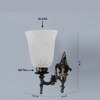 Devansh Metal Electric Wall Light in Antique gold Colour with White Shade Count of 1 Light