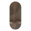Gabe Solid Wood Wall Shelf In Danish Walnut Finish