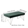 Zenith Sheesham Wood Accent 2 Seater Bench   In Green Cotton Velvet