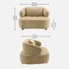 Henry Velvet 1 Seater Sofa Beige Color
