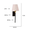 Devansh Metal Electric Wall Light in Black Colour with White Shade Count of 1 Light