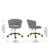 Doe Buck Paolo Grey Houndstooth Upholstered Swivel Office Chair