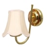 Devansh Gold Wall Mounted Lamp With Off-White Cotton Shade