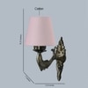 Devansh Metal Electric Wall Light in Antique Gold Colour with Grey Shade Count of 1 Light