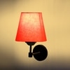 Devansh Metal Electric Wall Light in Black Colour with Orange Shade Count of 1 Light