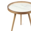Marwood Round Table Medium by De Maison Decor in Classical Design in White Finish