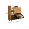 Hexa Red Engineered Wood Shoe Rack in Giant Wood Colour