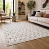 Imperial Knots Grey and Ivory Hand Woven Dhurrie 5x8 Feet