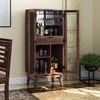 Boisdale Solid Wood Bar Cabinet in Walnut Finish