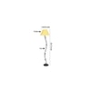 Syma Yellow Fabric Floor Lamp with Black Iron Base