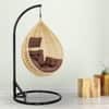 Rattan Egg Single Seater 6 Star Swing Chair Brown