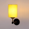Devansh Metal Electric Wall Light in Black Colour with Yellow Shade Count of 1 Light