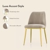 Olivia Accent Chair in Finish Antique Brass and Cloudy Beige Velvet Colour