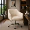 Doe Buck Colm Modern Beige Leatherette Office Chair