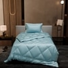 Stoa Paris Comforter for Single Bed, 300TC Satin Comforters in Dreamy Blue