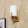 Eliante Modern Wall Lights Mild Steel & Glass Material Antique, Brown & White Finish
