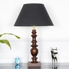 Akira hand crafted Solid wood walnut finish Table Lamp With Black Cotton Shade